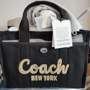 Coach Cargo Black and Cream Tote Bag